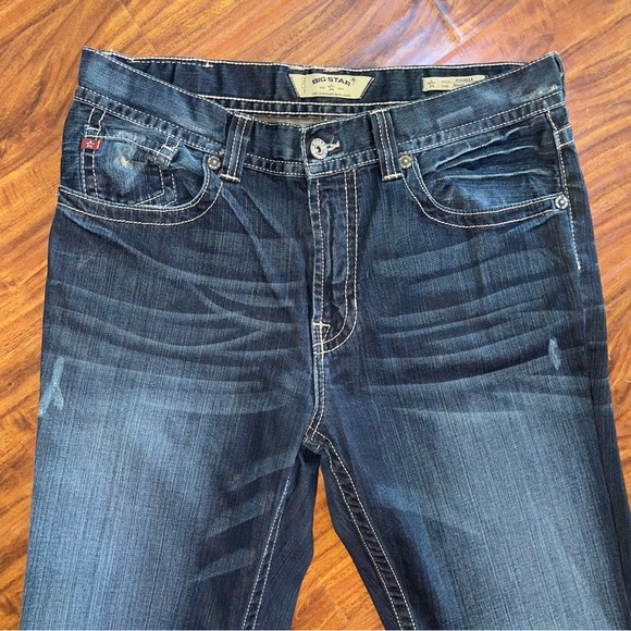 NWOT Big Star Pioneer Boot Cut Jeans 36x32 Distressed - Picture 4 of 9
